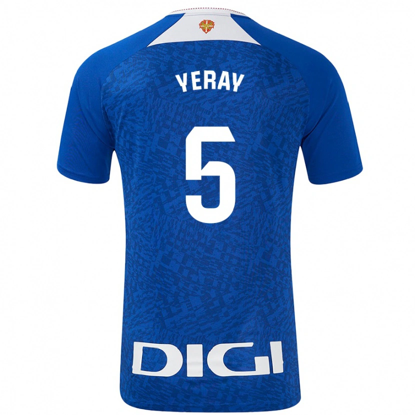 Danxen Enfant Maillot Yeray Álvarez #5 Bleu Roi Tenues Extérieur 2024/25 T-Shirt