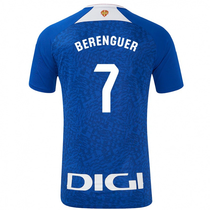 Danxen Enfant Maillot Álex Berenguer #7 Bleu Roi Tenues Extérieur 2024/25 T-Shirt