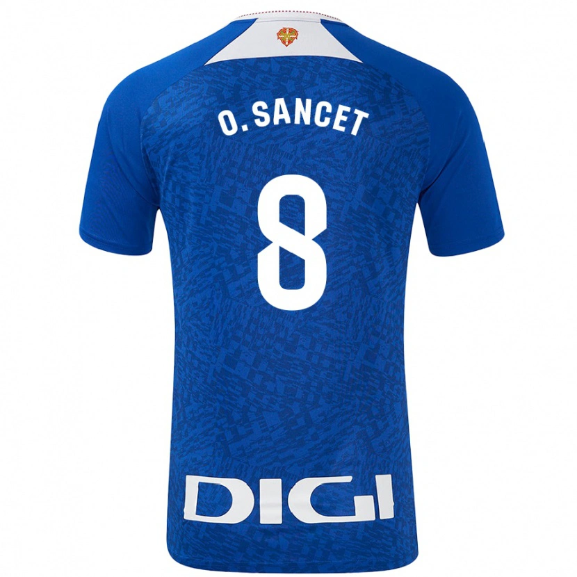 Danxen Enfant Maillot Oihan Sancet #8 Bleu Roi Tenues Extérieur 2024/25 T-Shirt