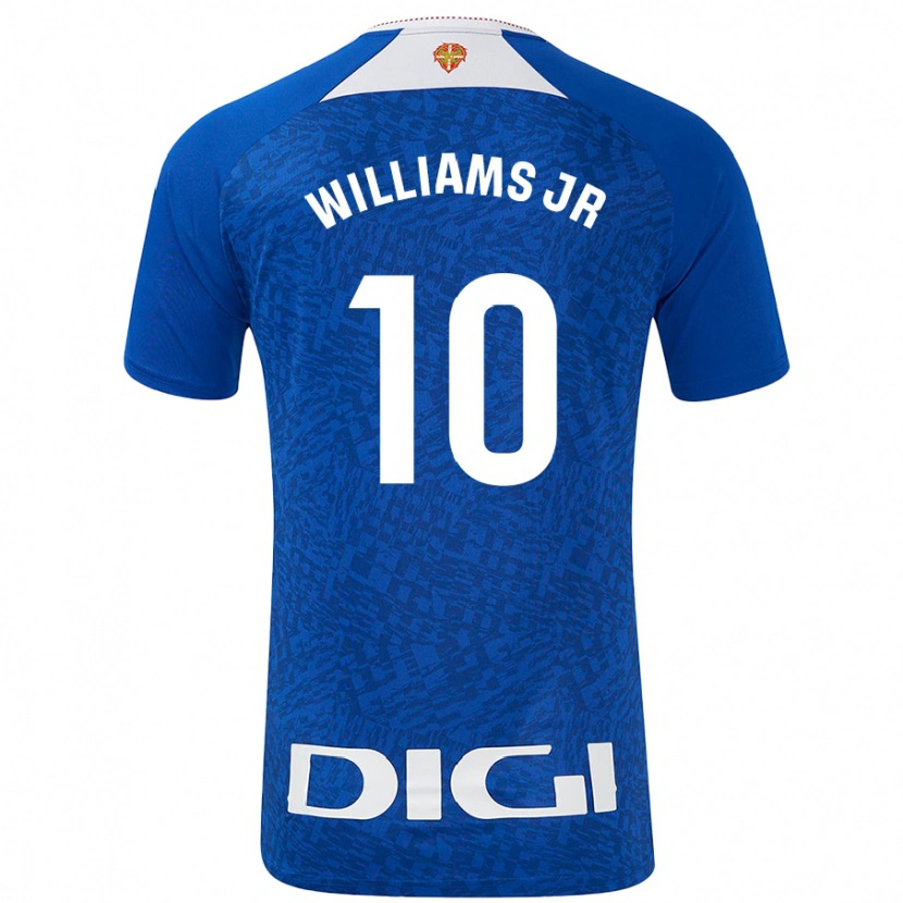 Danxen Enfant Maillot Nico Williams #10 Bleu Roi Tenues Extérieur 2024/25 T-Shirt