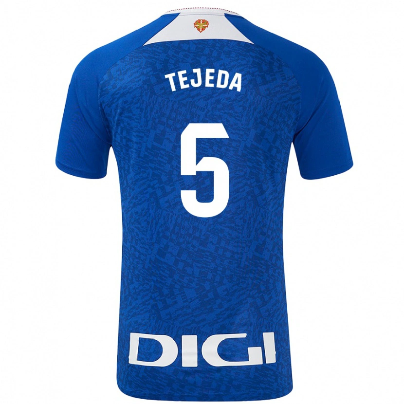 Danxen Enfant Maillot Diego Tejeda #5 Bleu Roi Tenues Extérieur 2024/25 T-Shirt