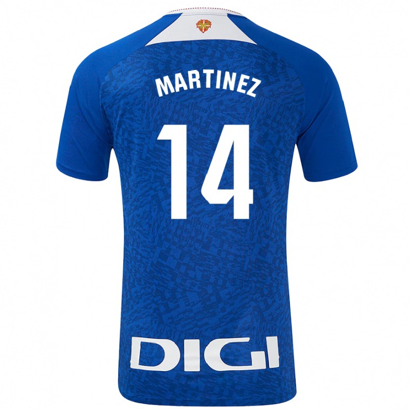 Danxen Enfant Maillot Pablo Martínez #14 Bleu Roi Tenues Extérieur 2024/25 T-Shirt