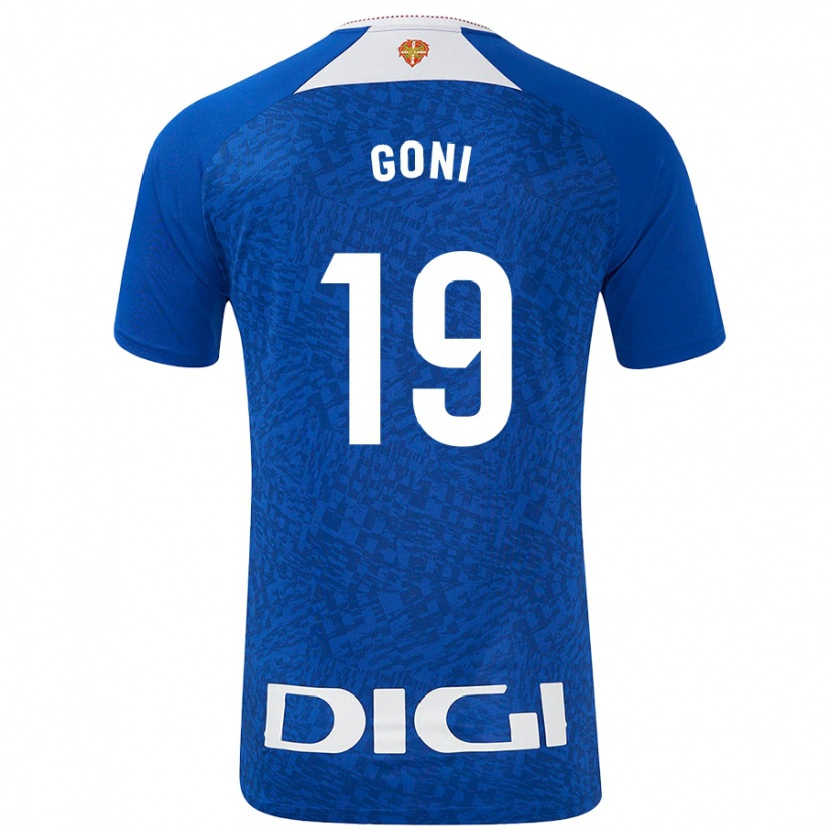 Danxen Enfant Maillot Marcos Goñi #19 Bleu Roi Tenues Extérieur 2024/25 T-Shirt