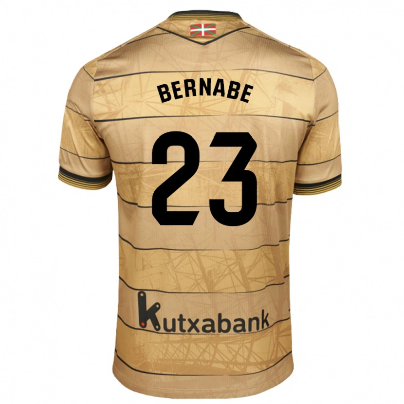 Danxen Enfant Maillot Alejandra Bernabé De Santiago #23 Marron Tenues Extérieur 2024/25 T-Shirt