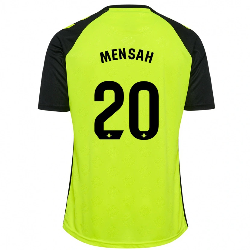 Danxen Enfant Maillot Mawuli Mensah #20 Jaune Fluo Noir Tenues Extérieur 2024/25 T-Shirt