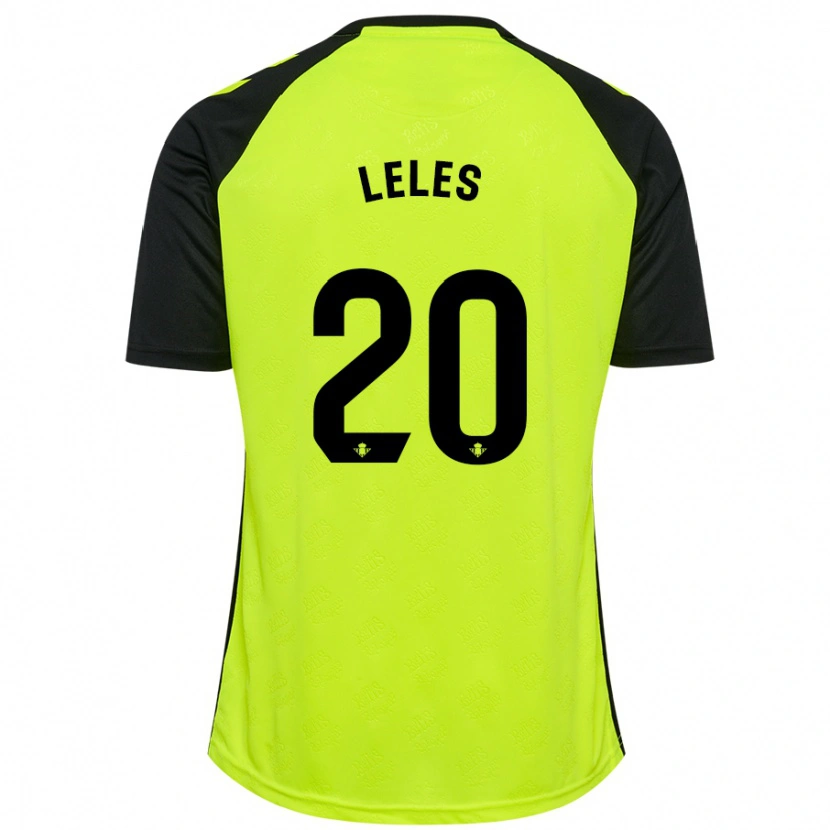 Danxen Enfant Maillot Leles #20 Jaune Fluo Noir Tenues Extérieur 2024/25 T-Shirt