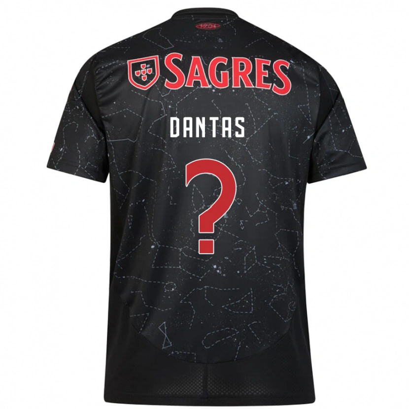 Danxen Enfant Maillot Tiago Dantas #0 Noir Rouge Tenues Extérieur 2024/25 T-Shirt