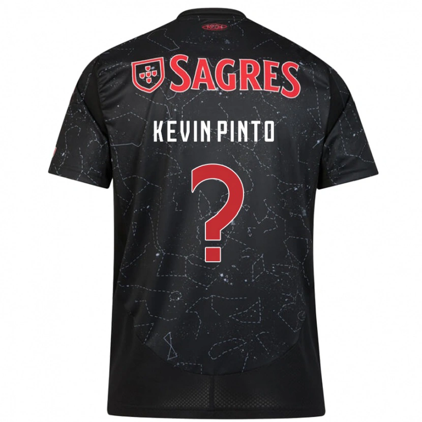 Danxen Enfant Maillot Kevin Pinto #0 Noir Rouge Tenues Extérieur 2024/25 T-Shirt