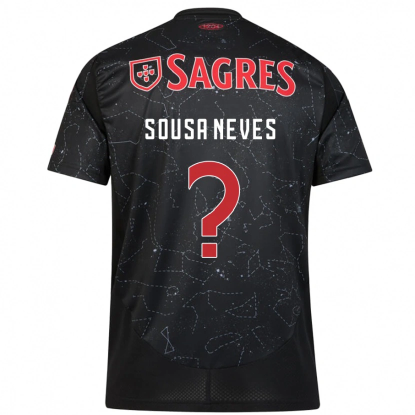 Danxen Enfant Maillot Dilan Alison Sousa Neves #0 Noir Rouge Tenues Extérieur 2024/25 T-Shirt