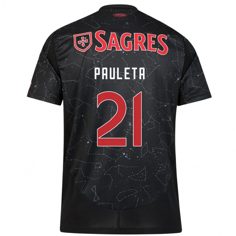 Danxen Enfant Maillot Pauleta #21 Noir Rouge Tenues Extérieur 2024/25 T-Shirt