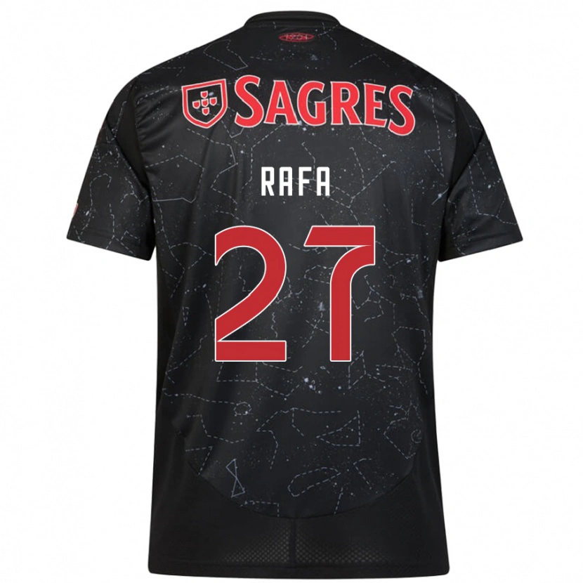 Danxen Enfant Maillot Rafa #27 Noir Rouge Tenues Extérieur 2024/25 T-Shirt