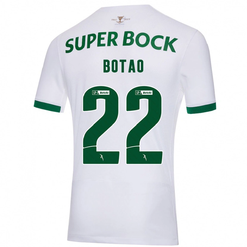 Danxen Enfant Maillot Martim Botão #22 Blanc Vert Tenues Extérieur 2024/25 T-Shirt