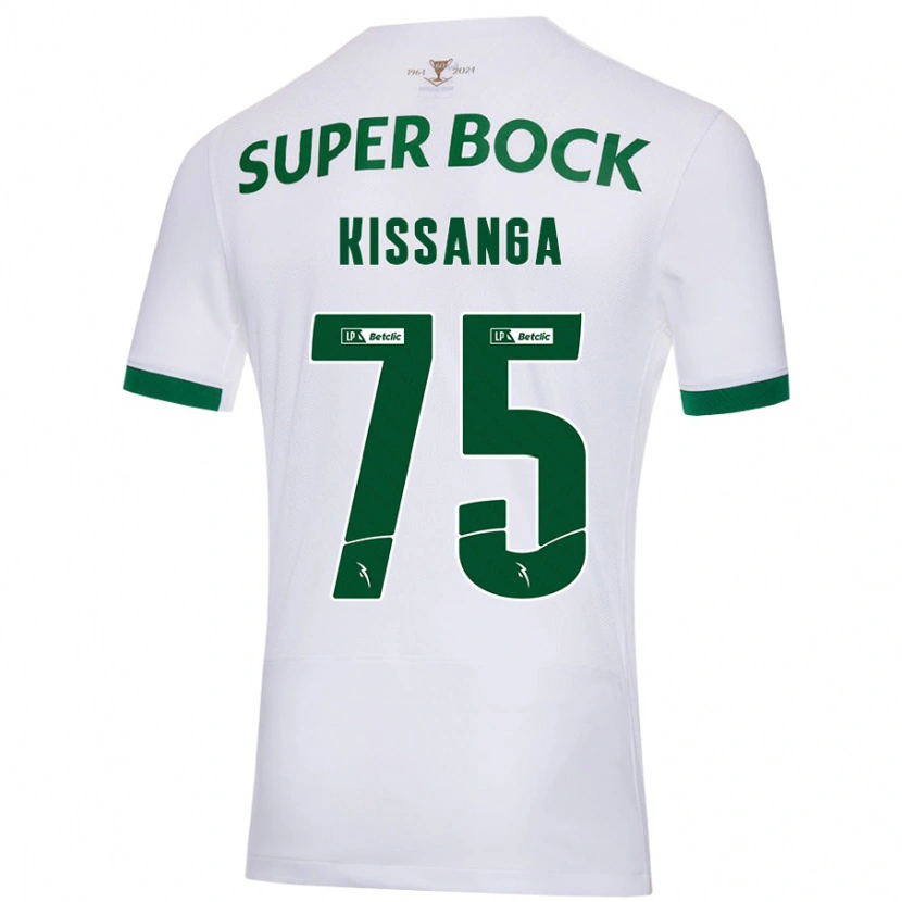 Danxen Enfant Maillot Manuel Kissanga #75 Blanc Vert Tenues Extérieur 2024/25 T-Shirt