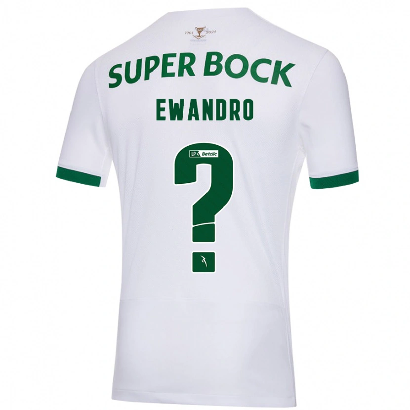 Danxen Enfant Maillot Ewandro #0 Blanc Vert Tenues Extérieur 2024/25 T-Shirt