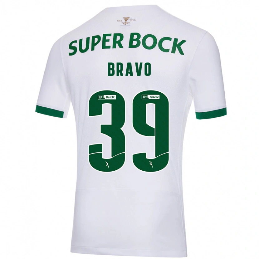 Danxen Enfant Maillot Bravo #39 Blanc Vert Tenues Extérieur 2024/25 T-Shirt