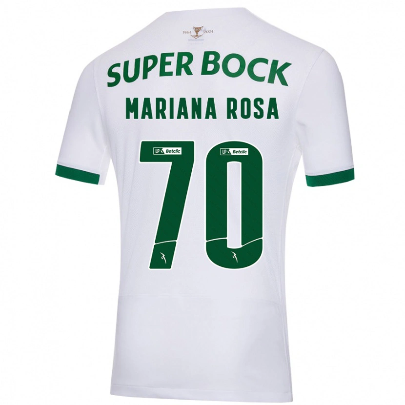 Danxen Enfant Maillot Mariana Silva Pinto Vilaça Da Rosa #70 Blanc Vert Tenues Extérieur 2024/25 T-Shirt