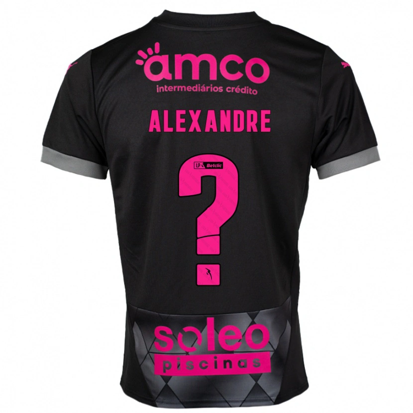 Danxen Enfant Maillot Daniel Alexandre #0 Noir Rose Tenues Extérieur 2024/25 T-Shirt