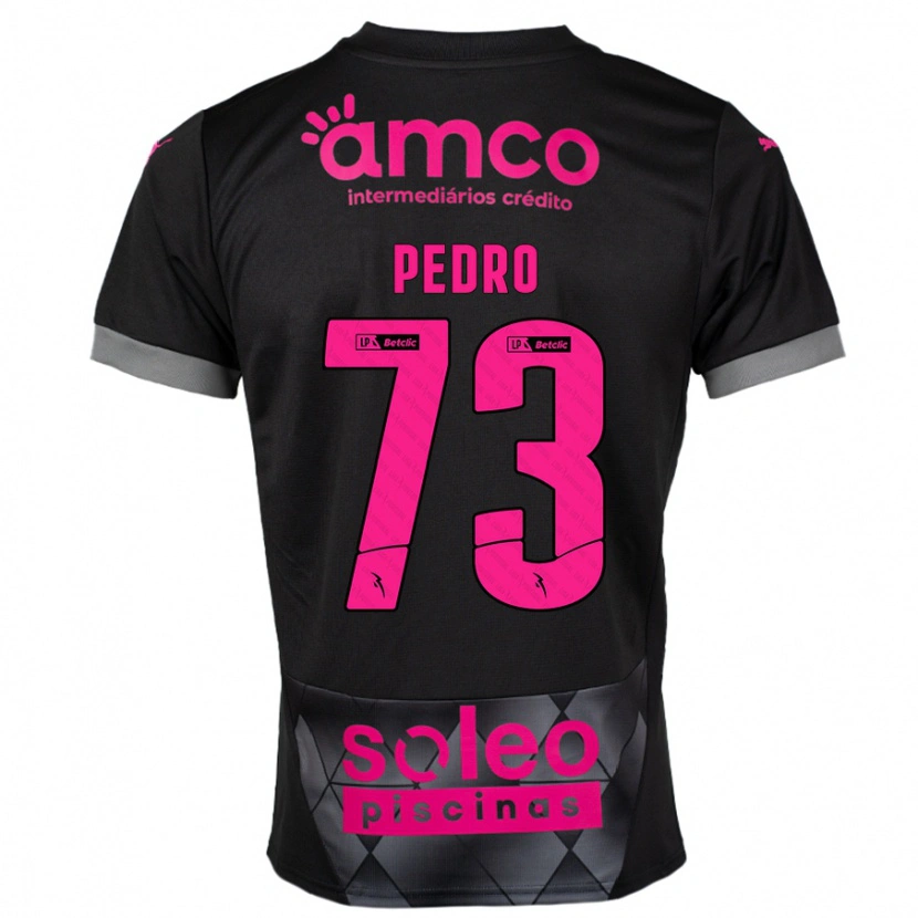 Danxen Enfant Maillot Zé Pedro #73 Noir Rose Tenues Extérieur 2024/25 T-Shirt