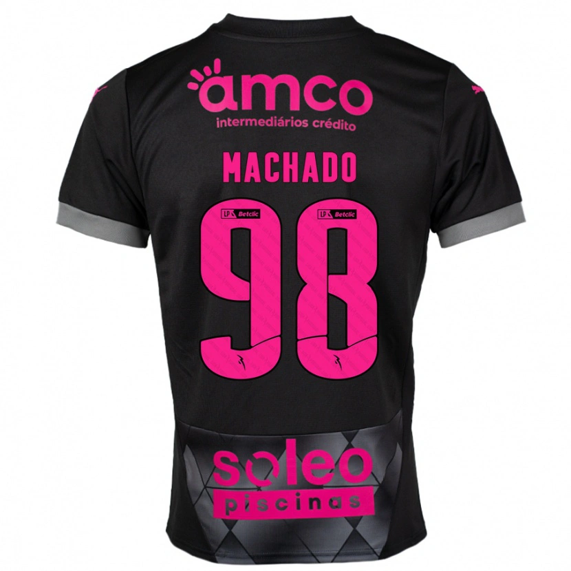 Danxen Enfant Maillot Gonçalo Machado #98 Noir Rose Tenues Extérieur 2024/25 T-Shirt