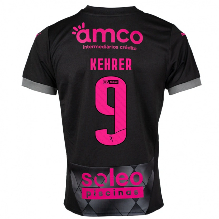 Danxen Enfant Maillot Caroline Kehrer #9 Noir Rose Tenues Extérieur 2024/25 T-Shirt