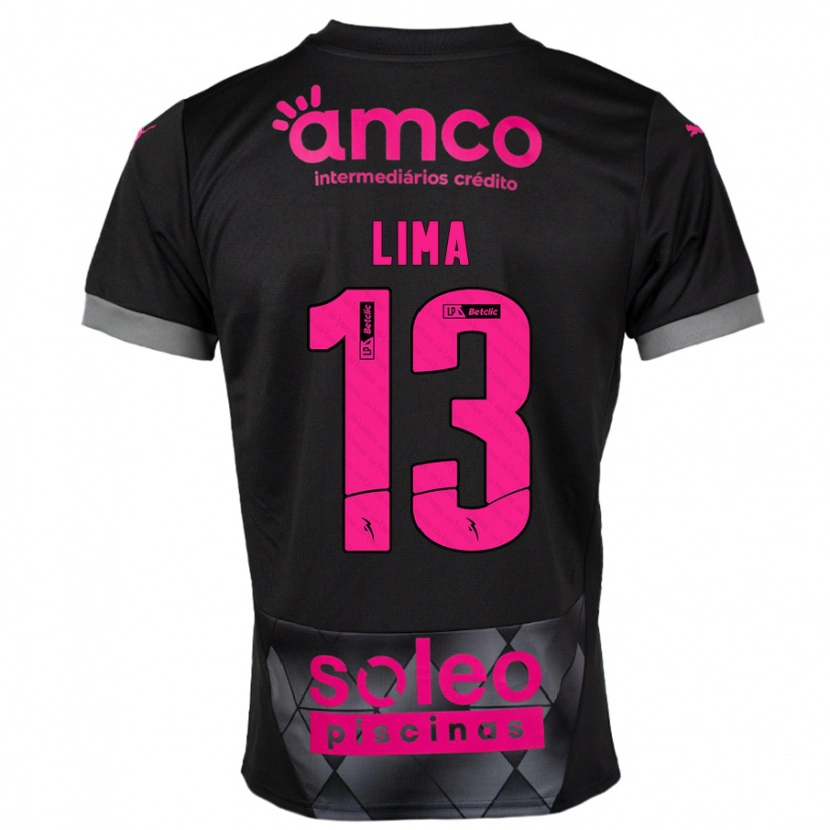 Danxen Enfant Maillot Aline Lima #13 Noir Rose Tenues Extérieur 2024/25 T-Shirt