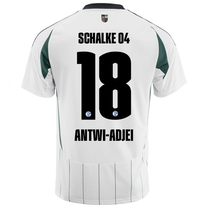 Danxen Enfant Maillot Christopher Antwi-Adjei #18 Blanc Vert Tenues Extérieur 2024/25 T-Shirt