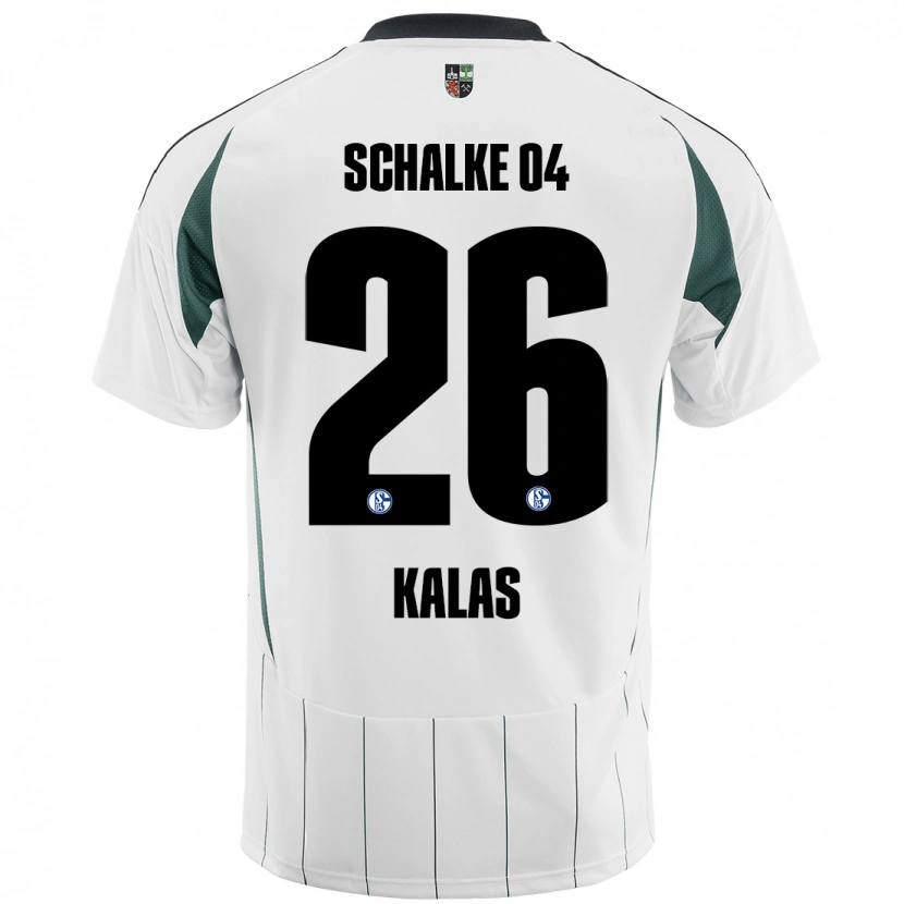 Danxen Enfant Maillot Tomas Kalas #26 Blanc Vert Tenues Extérieur 2024/25 T-Shirt