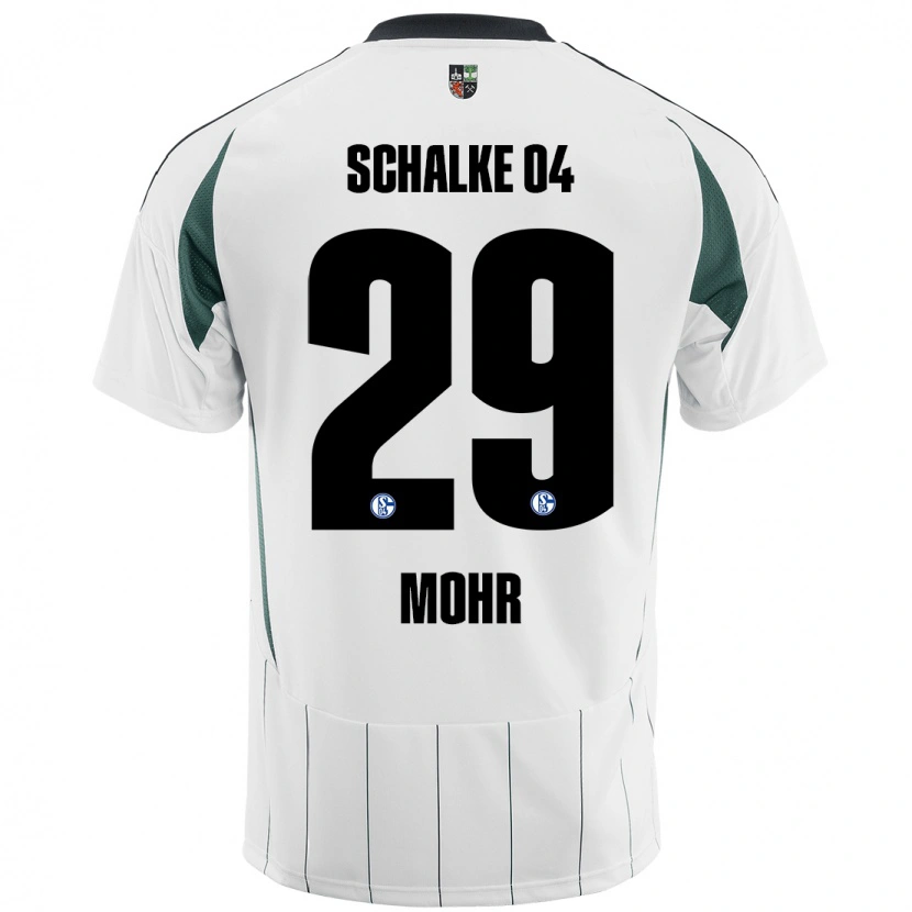 Danxen Enfant Maillot Tobias Mohr #29 Blanc Vert Tenues Extérieur 2024/25 T-Shirt