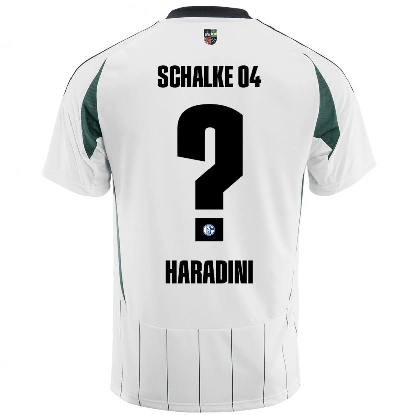 Danxen Enfant Maillot Hassan Haradini #0 Blanc Vert Tenues Extérieur 2024/25 T-Shirt