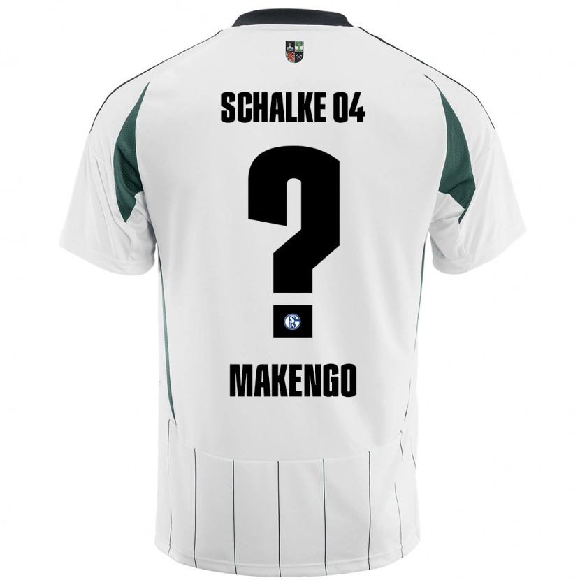 Danxen Enfant Maillot Richard Makengo #0 Blanc Vert Tenues Extérieur 2024/25 T-Shirt