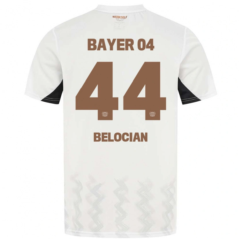 Danxen Enfant Maillot Jeanuël Belocian #44 Blanc Noir Tenues Extérieur 2024/25 T-Shirt