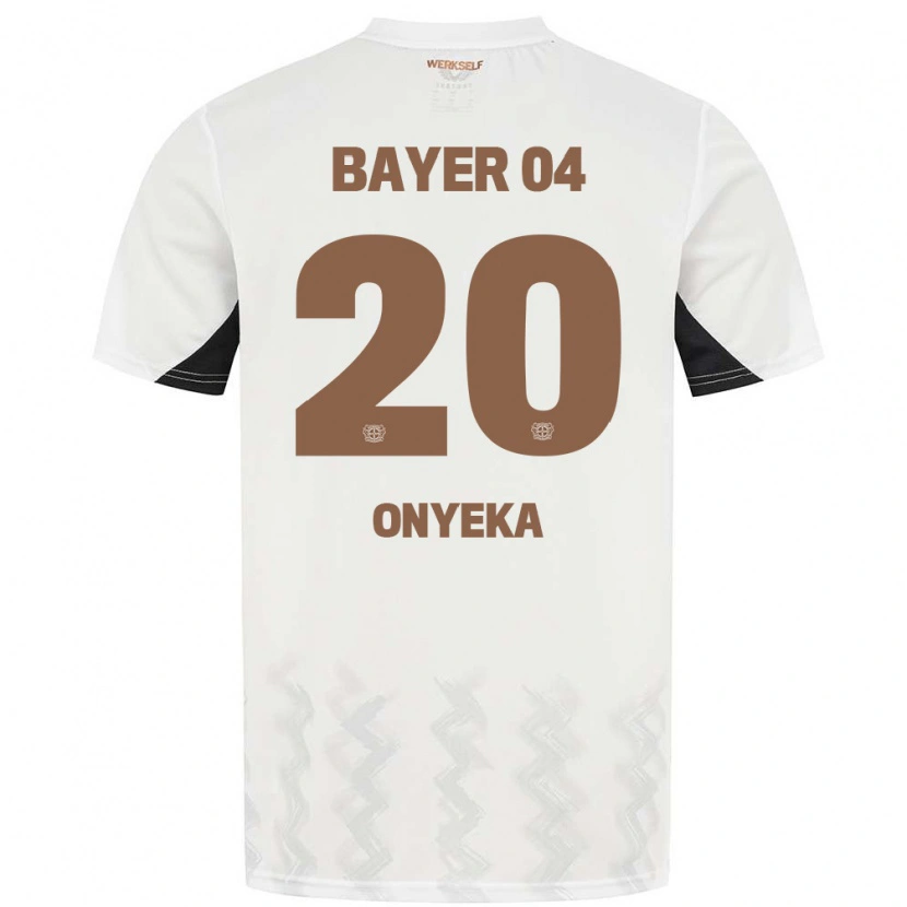 Danxen Enfant Maillot Francis Onyeka #20 Blanc Noir Tenues Extérieur 2024/25 T-Shirt