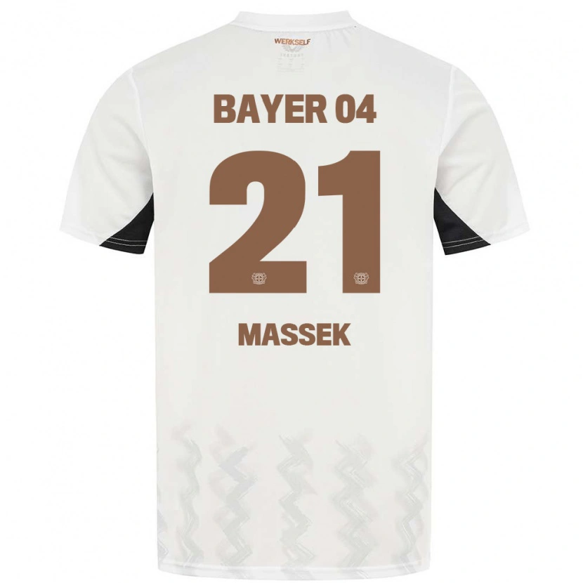 Danxen Enfant Maillot Ivan Massek #21 Blanc Noir Tenues Extérieur 2024/25 T-Shirt