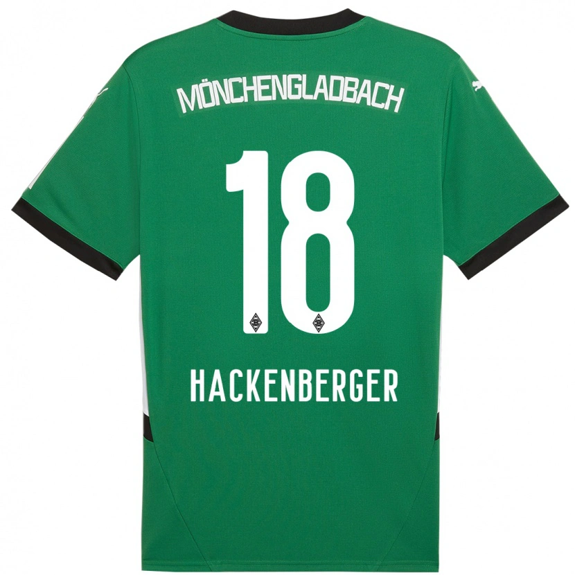 Danxen Enfant Maillot Jessica Hackenberger #18 Vert Blanc Tenues Extérieur 2024/25 T-Shirt