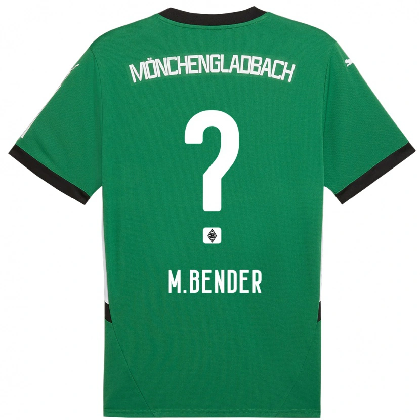 Danxen Enfant Maillot Maurice Bender #0 Vert Blanc Tenues Extérieur 2024/25 T-Shirt