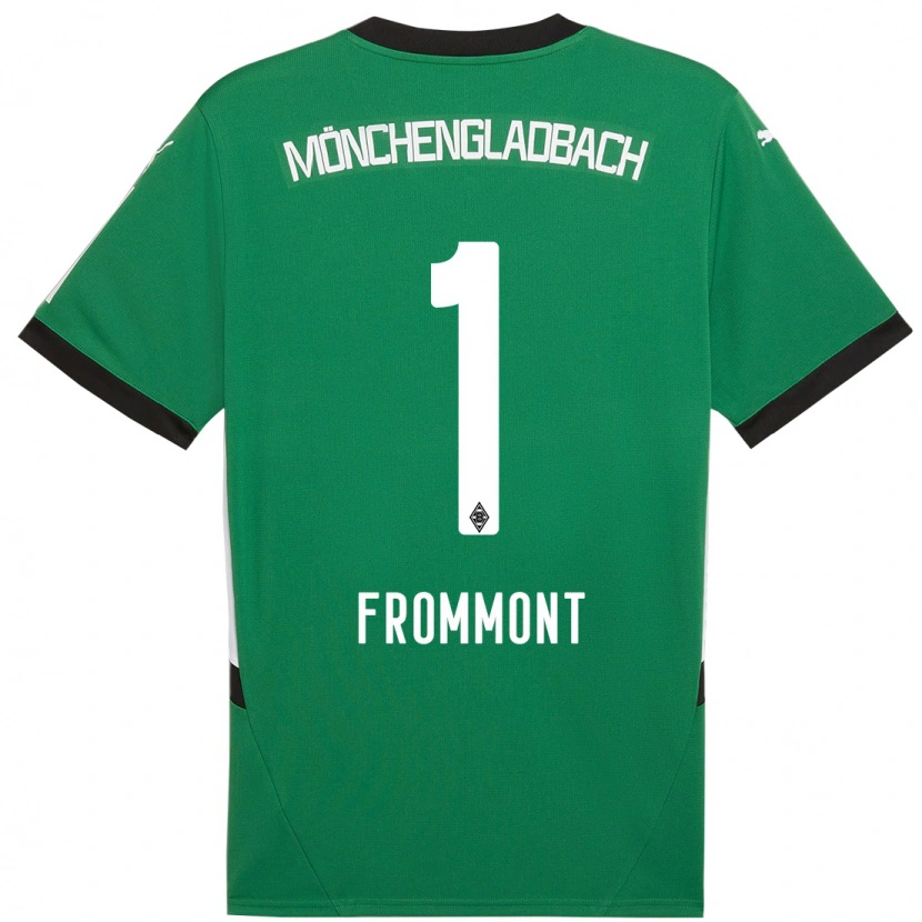 Danxen Enfant Maillot Romina Frommont #1 Vert Blanc Tenues Extérieur 2024/25 T-Shirt