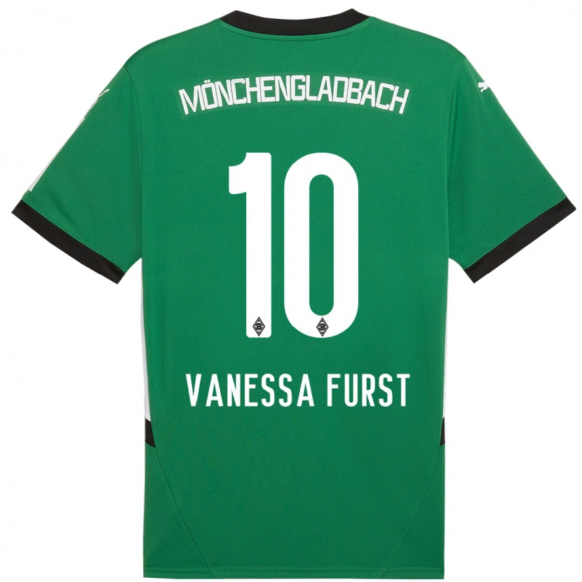 Danxen Enfant Maillot Vanessa Fürst #10 Vert Blanc Tenues Extérieur 2024/25 T-Shirt