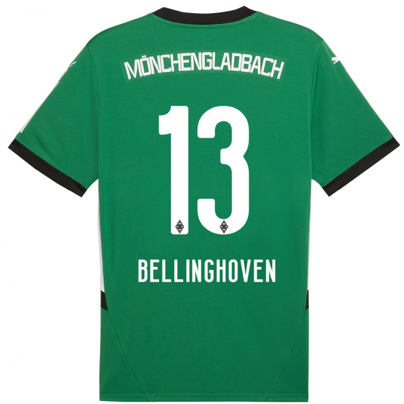 Danxen Enfant Maillot Christina Bellinghoven #13 Vert Blanc Tenues Extérieur 2024/25 T-Shirt