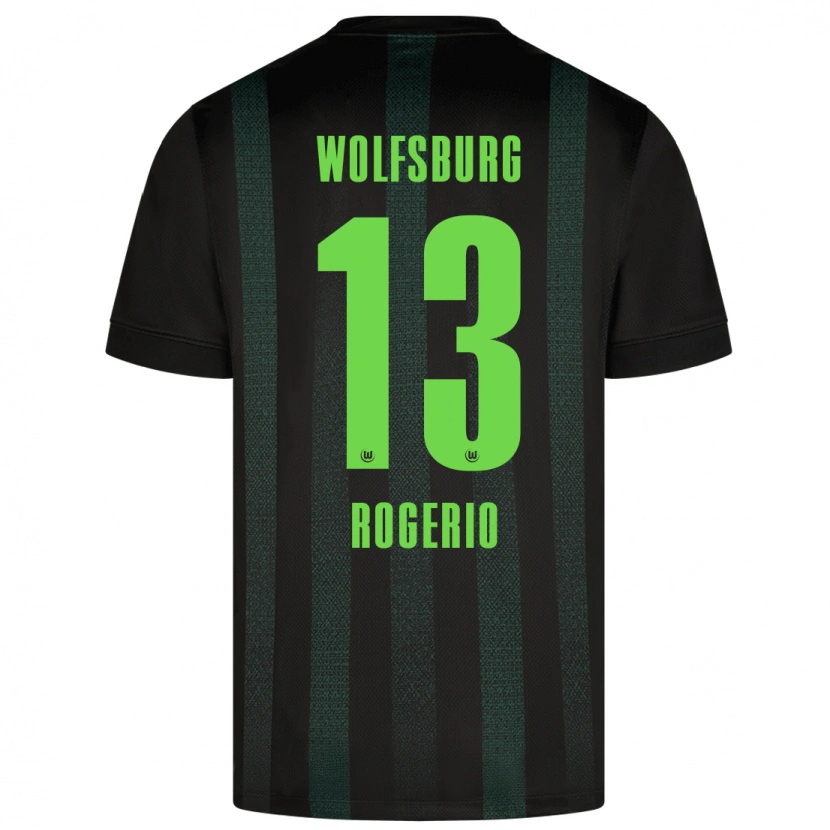 Danxen Enfant Maillot Rogério #13 Vert Foncé Tenues Extérieur 2024/25 T-Shirt