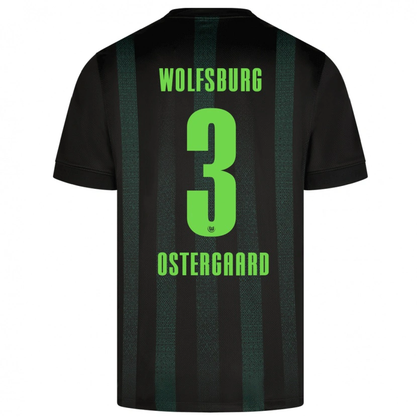 Danxen Enfant Maillot Christian Östergaard #3 Vert Foncé Tenues Extérieur 2024/25 T-Shirt