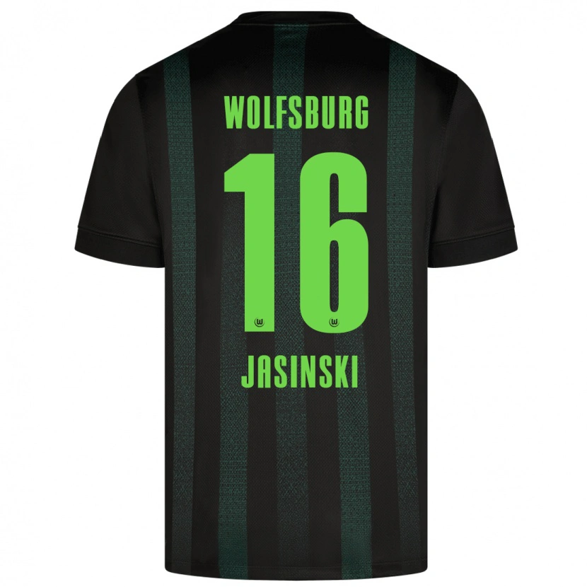 Danxen Enfant Maillot Mateusz Jasinski #16 Vert Foncé Tenues Extérieur 2024/25 T-Shirt