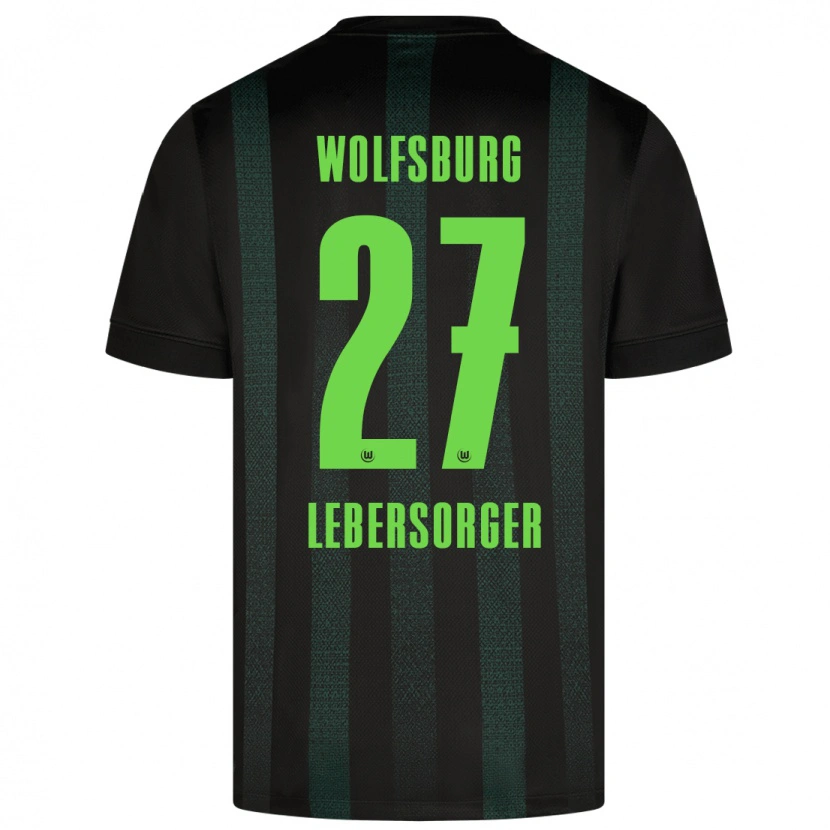 Danxen Enfant Maillot Kevin Lebersorger #27 Vert Foncé Tenues Extérieur 2024/25 T-Shirt