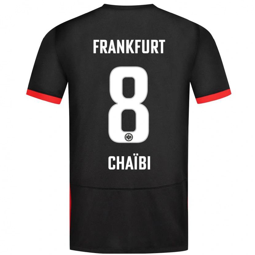 Danxen Enfant Maillot Farès Chaïbi #8 Noir Tenues Extérieur 2024/25 T-Shirt