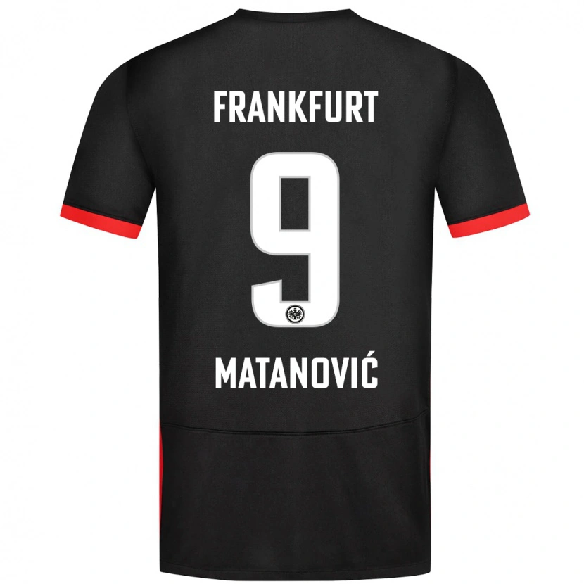 Danxen Enfant Maillot Igor Matanovic #9 Noir Tenues Extérieur 2024/25 T-Shirt