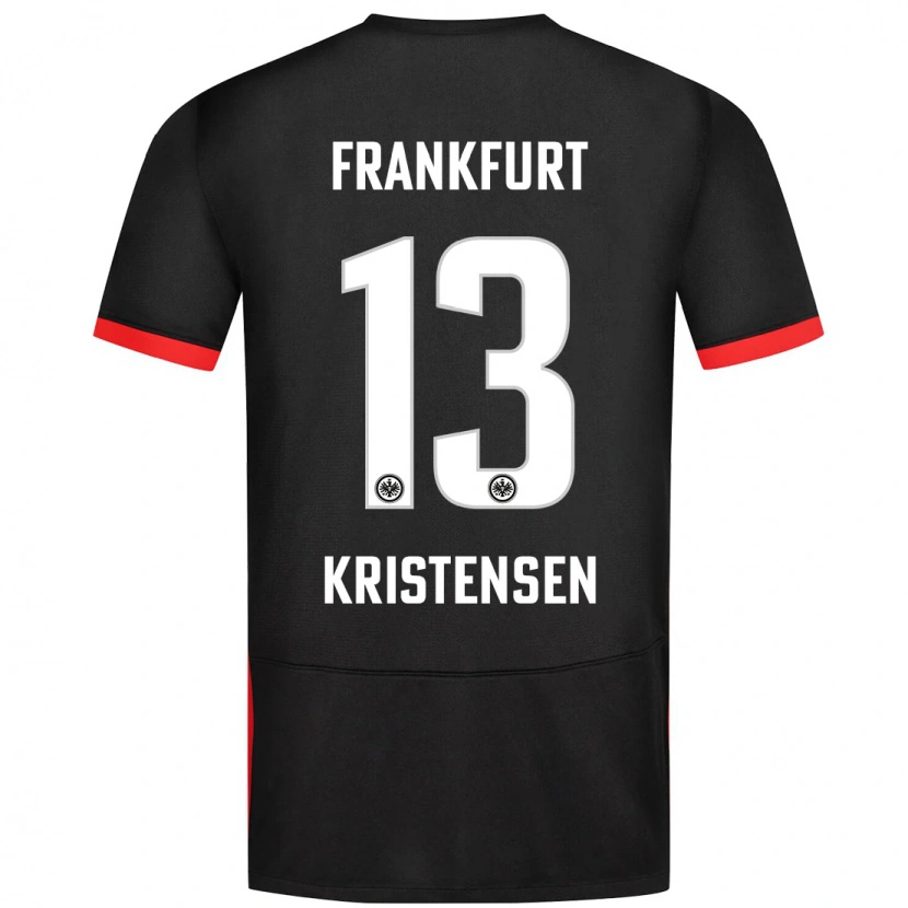 Danxen Enfant Maillot Rasmus Kristensen #13 Noir Tenues Extérieur 2024/25 T-Shirt