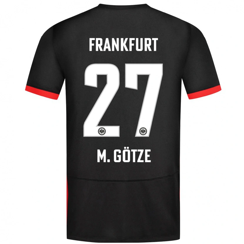 Danxen Enfant Maillot Mario Götze #27 Noir Tenues Extérieur 2024/25 T-Shirt