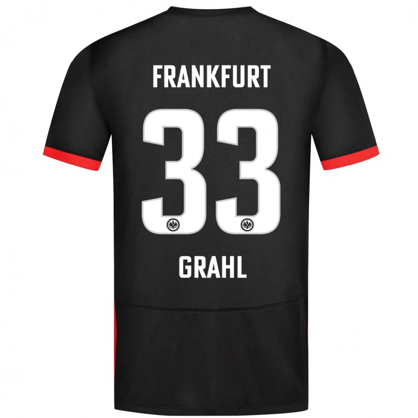 Danxen Enfant Maillot Jens Grahl #33 Noir Tenues Extérieur 2024/25 T-Shirt