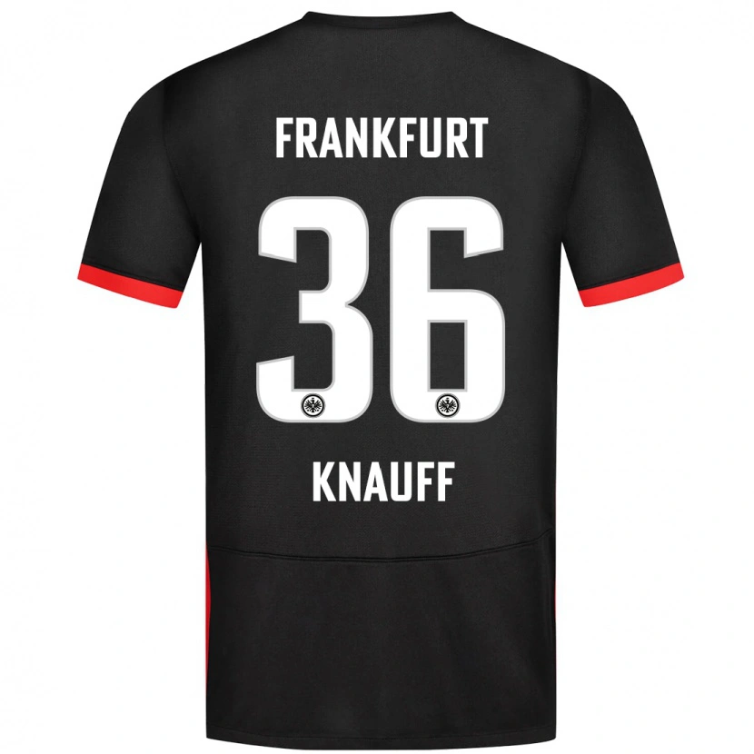 Danxen Enfant Maillot Ansgar Knauff #36 Noir Tenues Extérieur 2024/25 T-Shirt