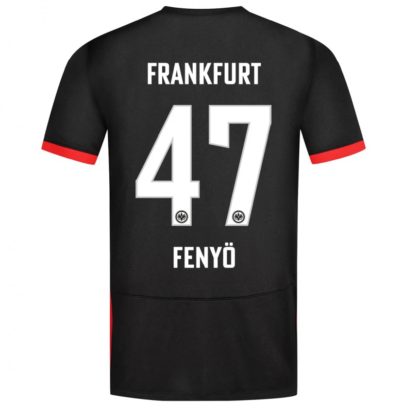 Danxen Enfant Maillot Noah Fenyő #47 Noir Tenues Extérieur 2024/25 T-Shirt