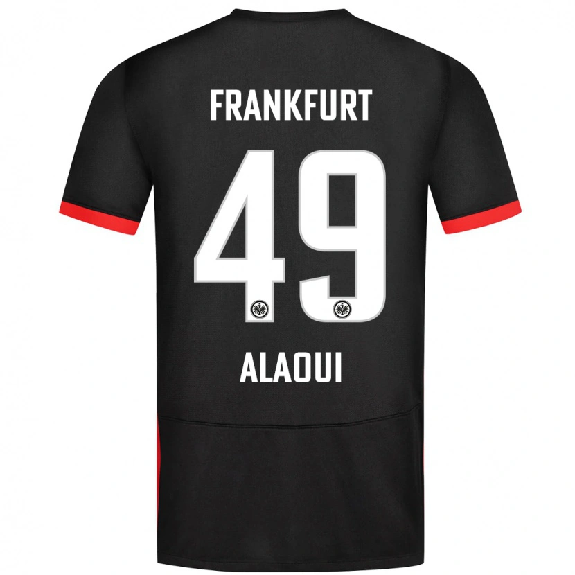 Danxen Enfant Maillot Anas Alaoui #49 Noir Tenues Extérieur 2024/25 T-Shirt